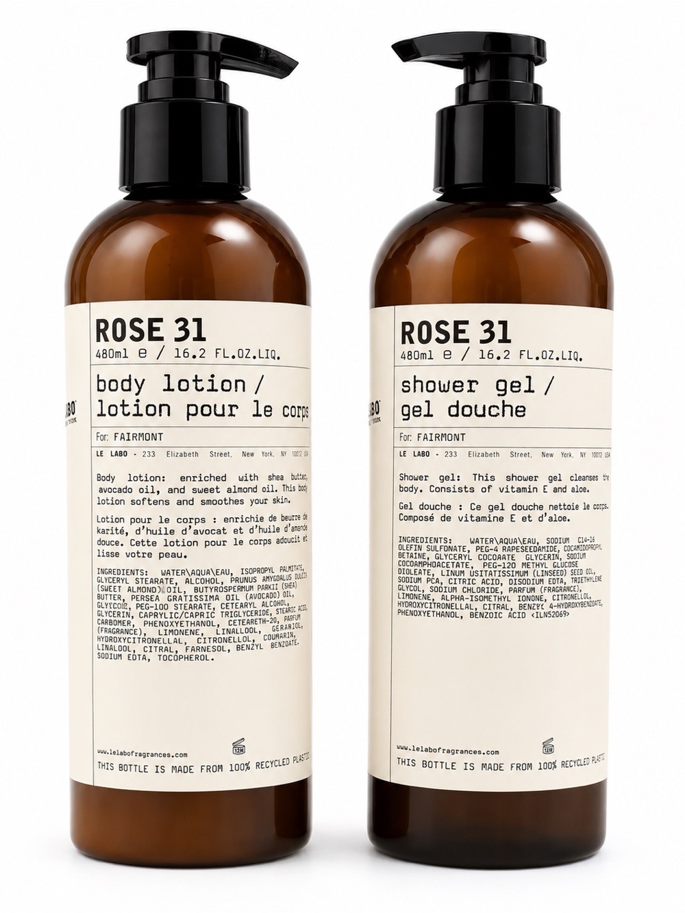 ✨ Le Labo ROSE 31 JUMBO Lotion & Shower Luxury Hotel Collection 16.2 oz